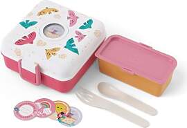 monbento - Kinder Brotdose mit Fächer Snacky rosa 