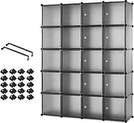 Mondeer Kleiderschrank, Steckregal Kunststoff,