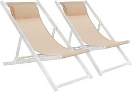 Mondeer Sonnenliege 2er Set, klappbarer Liegestuhl 