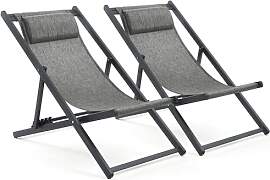 Mondeer Sonnenliege 2er Set, klappbarer Liegestuhl 
