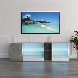 Mondeer TV Schrank, LED TV Lowboard Fernsehtisch