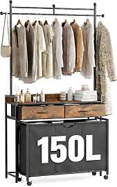 Mondeer Wäschekorb 3 Fächer mit Abnehmbarer