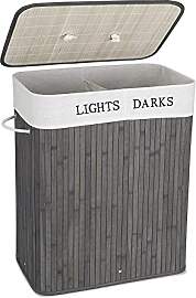 Mondeer Wäschekorb mit Deckel, Wäschesammler aus 