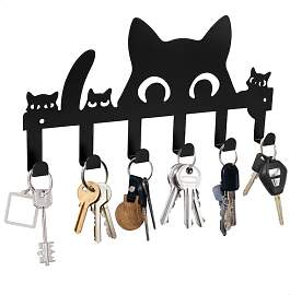 mongtsamz Schlüsselablage Katze mit 6 Haken,