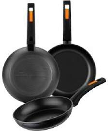Monix Pfannenset FUEGO schwarz Aluminium 3 tlg.
