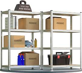 Monzana® 2X Schwerlastregal 160x90x40cm 1400kg 4