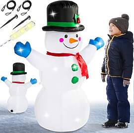 MONZANA® Aufblasbarer Schneemann XL 120cm LED