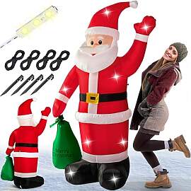 MONZANA® Aufblasbarer Weihnachtsmann XL 180cm LED 