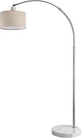 MONZANA® Bogenlampe Stoffschirm Marmorfuß