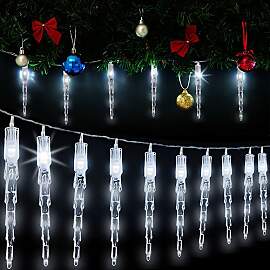 Monzana® Lichterkette Eiszapfen LED Außen Innen