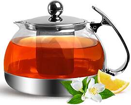 MONZANA® Teekanne mit Siebeinsatz Glas 1,2 Liter