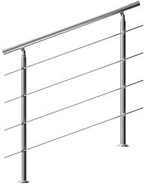 MONZANA® Treppengeländer Edelstahl Pflegeleicht