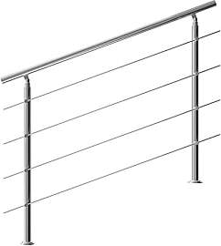 MONZANA® Treppengeländer Edelstahl Pflegeleicht