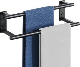 Mooche Handtuchhalter Schwarz Wand, 40CM Doppelter 