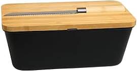 MOON HOME Brotkasten mit Messer - Airlock Black,