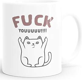 MoonWorks® Kaffee-Tasse Becher Fuck Youuu!