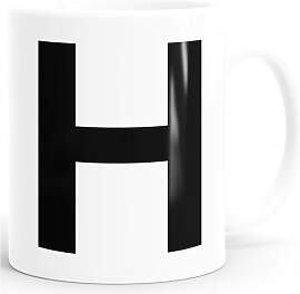 MoonWorks Kaffee-Tasse Buchstaben Buchstabe Arial