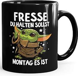 MoonWorks Kaffee-Tasse mit Spruch Arbeit Fresse