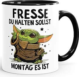 MoonWorks Kaffee-Tasse mit Spruch Arbeit Fresse