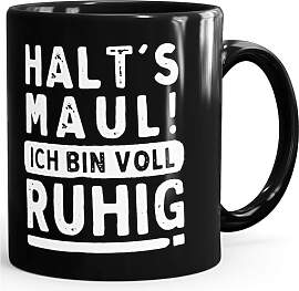 MoonWorks® Kaffee-Tasse mit Spruch Halts Maul!