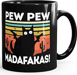 MoonWorks® Kaffee-Tasse mit Spruch Pew Pew