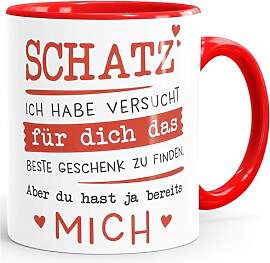 MoonWorks® Kaffee-Tasse Schatz ich habe versucht
