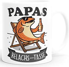 MoonWorks® Tasse Lustig Wortspiel Lachs Relax