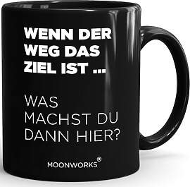 MoonWorks Tasse Sarkasmus Spruch Lustig schwarzer