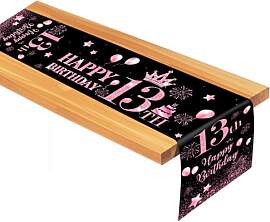 Moorle 13. Tischläufer Geburtstag Mädchen,