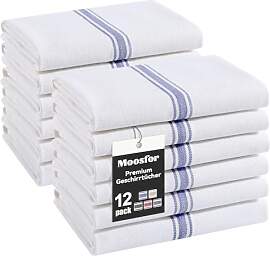 Moosfor Geschirrtücher 100% Baumwolle, 12er Set