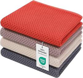 Moosfor Geschirrtücher 100% Baumwolle, 4er Set 32 