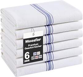 Moosfor Geschirrtücher 100% Baumwolle, 6er Set 38 