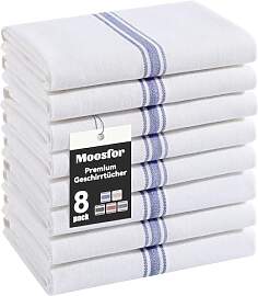 Moosfor Geschirrtücher 100% Baumwolle, 8er Set 38 
