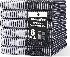 Moosfor Premium Geschirrtücher 100% Baumwolle,