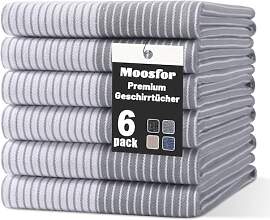 Moosfor Premium Geschirrtücher 100% Baumwolle,