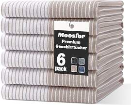 Moosfor Premium Geschirrtücher 100% Baumwolle,