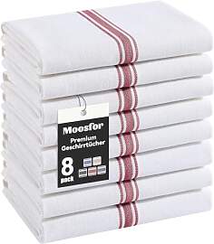 Moosfor Premium Geschirrtücher 100% Baumwolle,