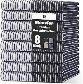 Moosfor Premium Geschirrtücher 100% Baumwolle,