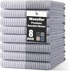 Moosfor Premium Geschirrtücher 100% Baumwolle,