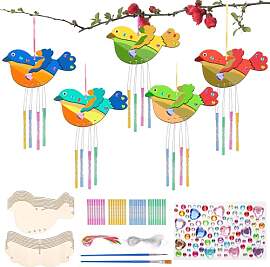 Moosono DIY Vögel Windspiel Bastelset Kinder DIY