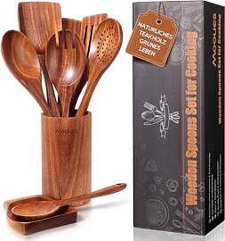 Mooues Kochlöffel Holz Set aus natürliches