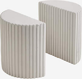 Morbel Buchstützen Aus Beton Weiss - Sklum
