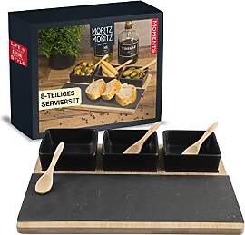 Moritz & Moritz 3x Schwarze Dipschalen Set mit 