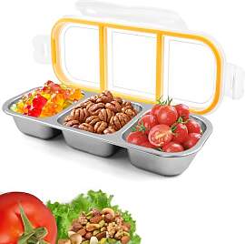 Morofme Snackbox mit Fächern, Edelstahl