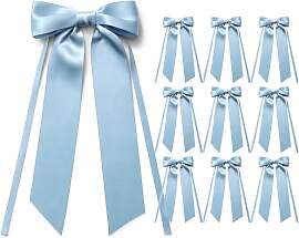 MORSUNBELA Schleifen Deko Hochzeit Blau Schleife