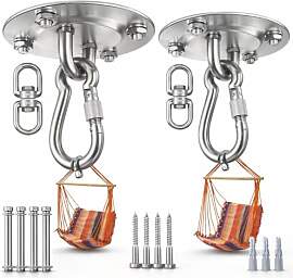 Morzejar 2PCS Edelstahl Deckenhaken 360° drehbar