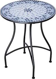 Mosaik Gartentisch Rund Metall 60 cm Mosaiktisch