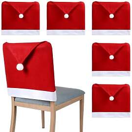 Moshiqgaol 6er Set Stuhlhussen Weihnachten,