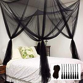 Moskitonetz für Bed Canopy, 4 Eckpfostenvorhänge 