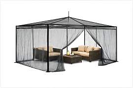 Moskitonetz für Pavillon 3x4m schwarz –